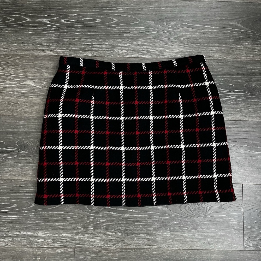 Vintage Mini Skirt  Old Navy Wool Blend Plaid Tartan 16 Academia Y2K 00s Holiday